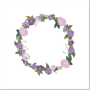 Rose wreath Posters and Art